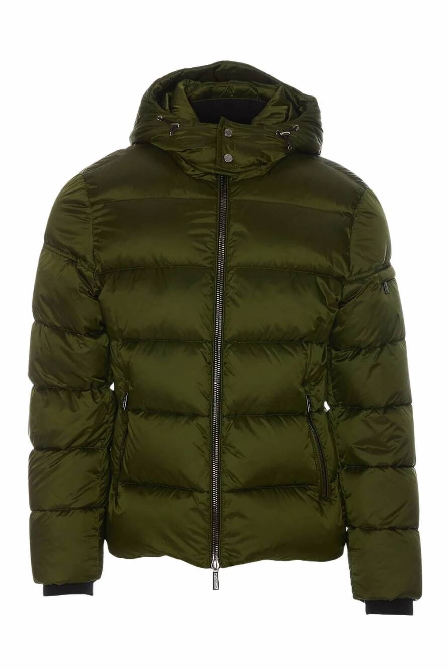 NEW MOORER men's brett-sh hooded down jacket in green